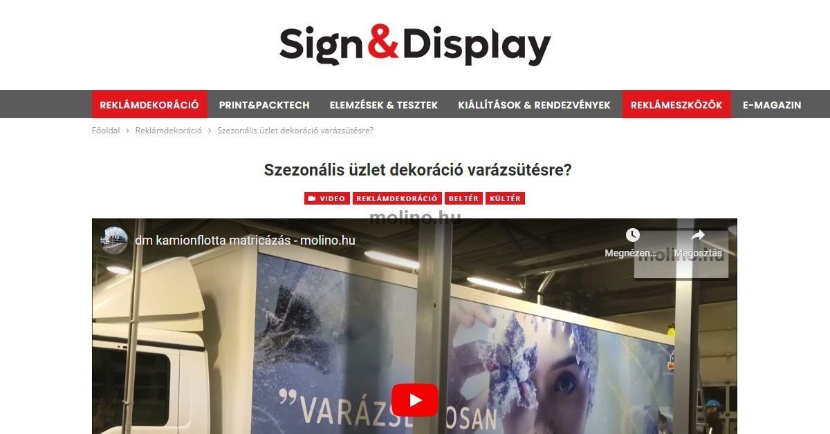 Megjelentünk a Sign&Display weboldalán